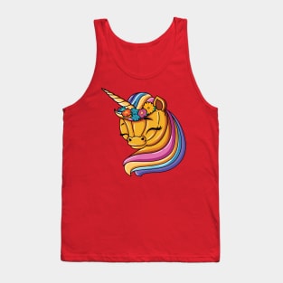 Unicorn Pumpkin Halloween for Girls Boys and Kid Tank Top